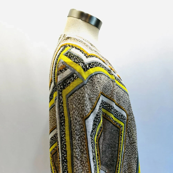 NIC+ZOE Women Long Sleeve Semi-Sheered Striped Cardigan Sweater Size Medium - Picture 7 of 11